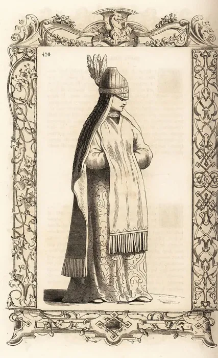 Framed Print : Costume of a woman of Tripoli, 16th century Framed Print : Costume of a woman of Tripoli, 16th century