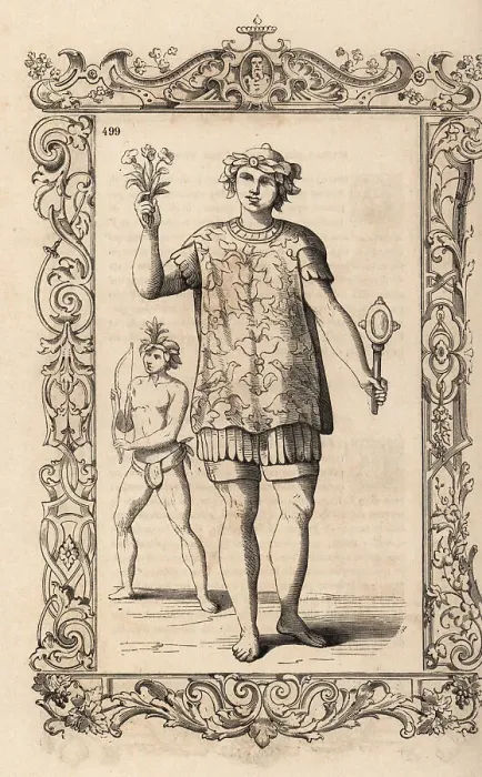Framed Print : Costume of a young Mexican man, 16th century Framed Print : Costume of a young Mexican man, 16th century