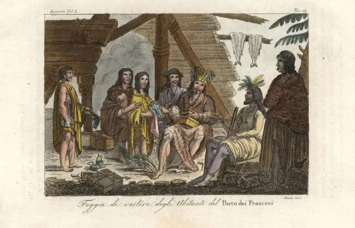 Framed Print : Costumes of the Aleutian natives of Bristol Bay, Alaska Framed Print : Costumes of the Aleutian natives of Bristol Bay, Alaska