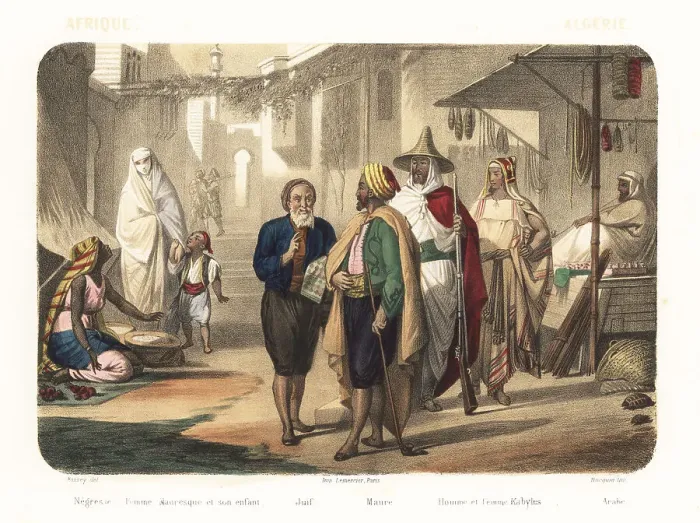 Framed Print : Costumes of Algeria, 1858 Framed Print : Costumes of Algeria, 1858