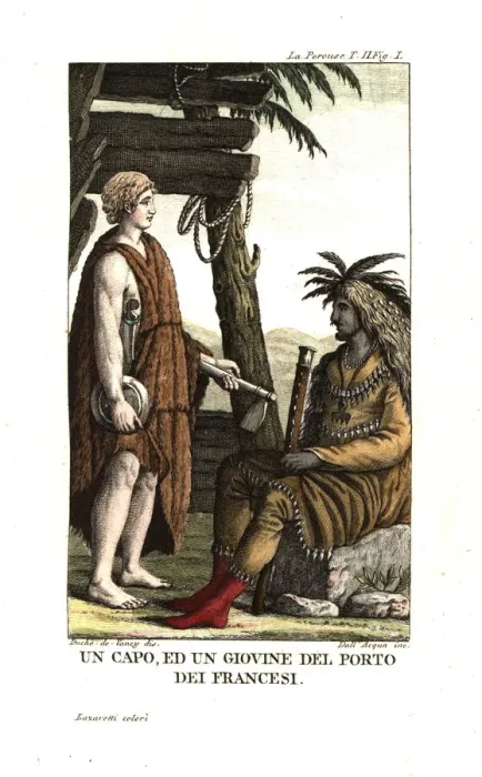 Framed Print : Costumes of a chief and a youth of the Tlingit Framed Print : Costumes of a chief and a youth of the Tlingit