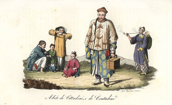 Costumes of city dwellers and farmers