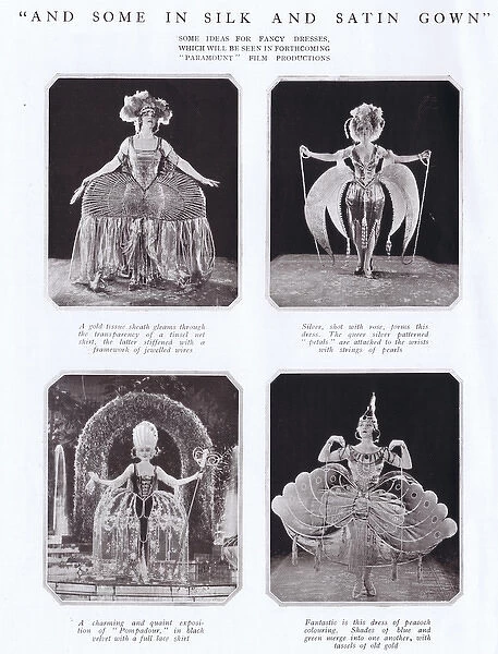 Four costumes designed by Natacha Rambova for Forbidden Frui