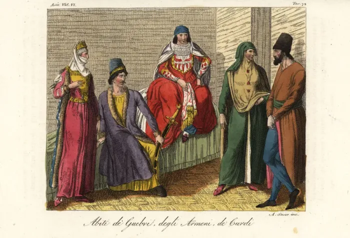 Framed Print : Costumes of the Gabr disciples, Armenians, Kurds Framed Print : Costumes of the Gabr disciples, Armenians, Kurds