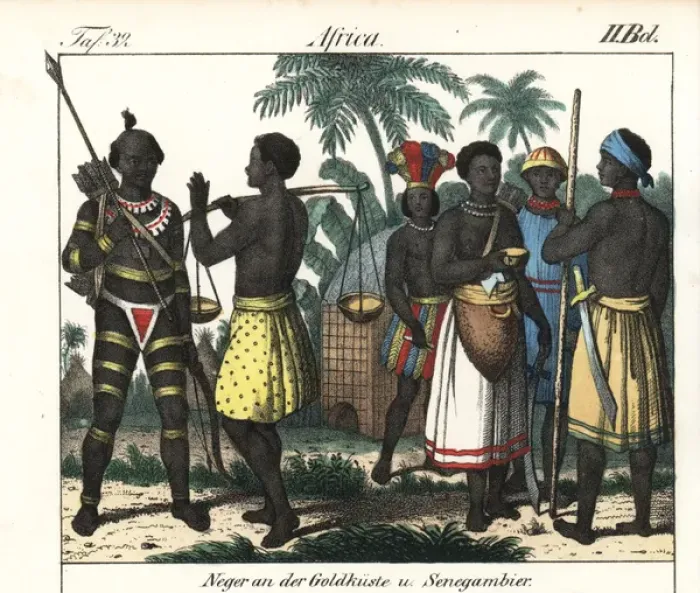 Framed Print : Costumes of the Gold Coast (Ghana), Senegal Framed Print : Costumes of the Gold Coast (Ghana), Senegal