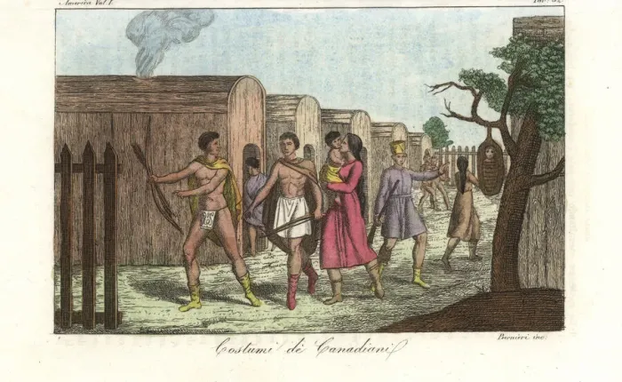 Framed Print : Costumes of Native Americans of Canada Framed Print : Costumes of Native Americans of Canada