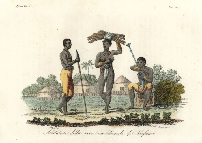 Framed Print : Costumes of the natives of Dalagoa Bay, Mozambique Framed Print : Costumes of the natives of Dalagoa Bay, Mozambique