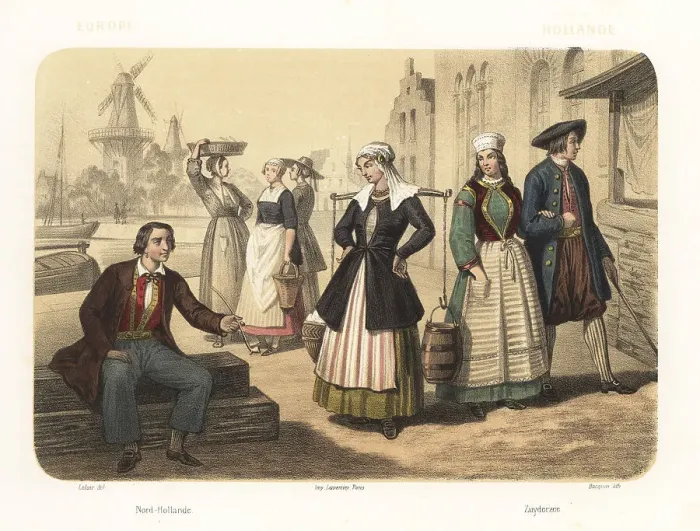 Framed Print : Costumes of the Netherlands, 1858 Framed Print : Costumes of the Netherlands, 1858
