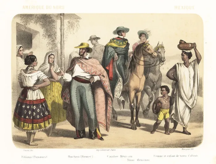 Framed Print : Costumes of the people of Mexico, 1858 Framed Print : Costumes of the people of Mexico, 1858