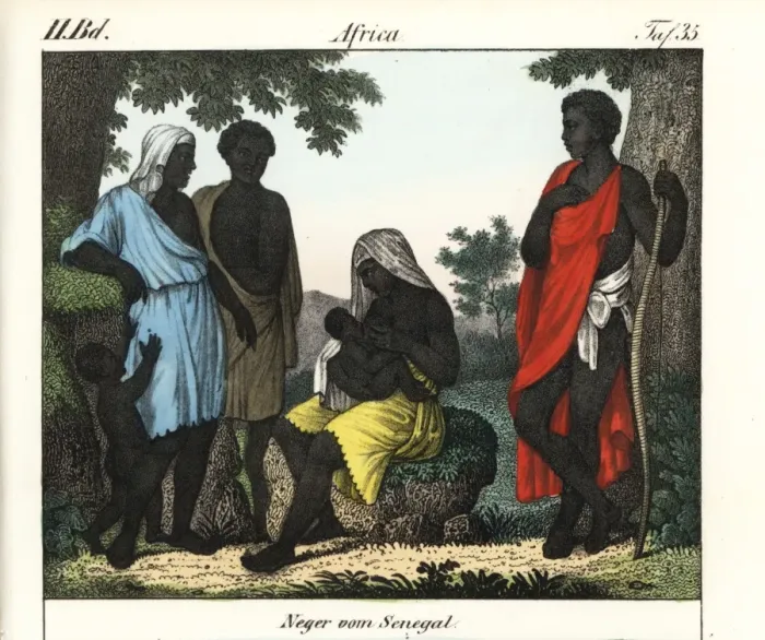 Framed Print : Costumes of the people of Senegal Framed Print : Costumes of the people of Senegal