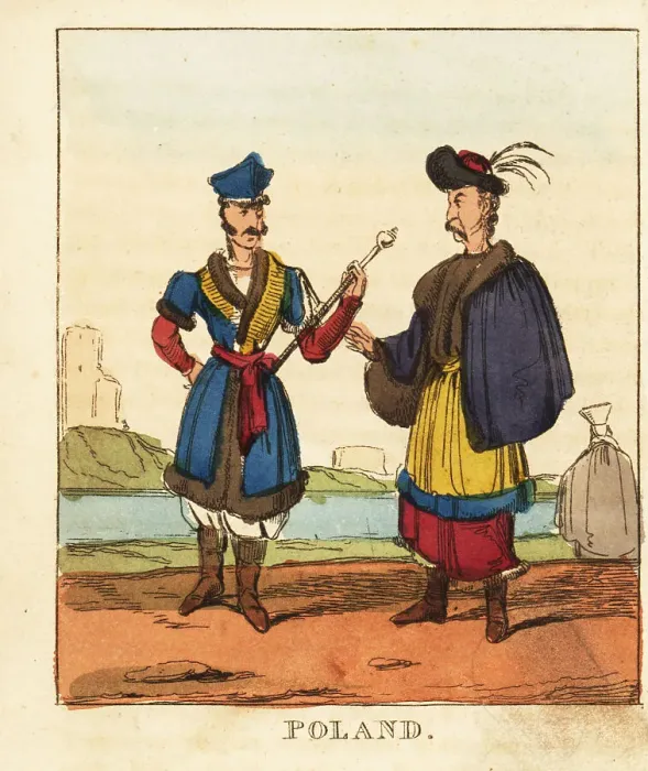 Framed Print : Costumes of Poland, 19th century Framed Print : Costumes of Poland, 19th century