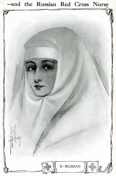 Costumes of the Red Cross: an Russian nurse, 1915