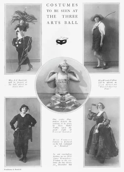 Framed Print : Five costumes to be seen at the Three Arts Ball Framed Print : Five costumes to be seen at the Three Arts Ball
