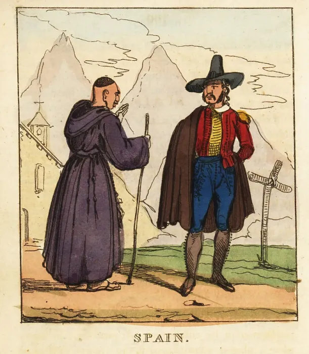 Framed Print : Costumes of Spain, 19th century Framed Print : Costumes of Spain, 19th century