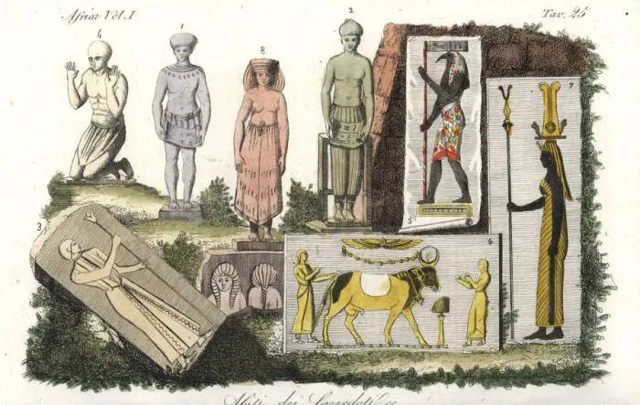 Framed Print : Costumes and vestments of the Egyptian priests Framed Print : Costumes and vestments of the Egyptian priests