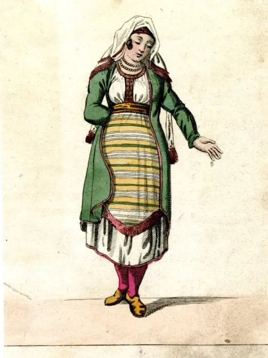 Framed Print : Costumes of the World - Woman of Croatia Framed Print : Costumes of the World - Woman of Croatia