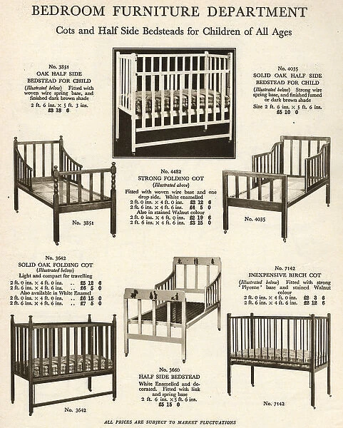 Cots and Toddler Beds 1929