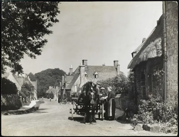 Framed Print : Cotswolds Village Scene Framed Print : Cotswolds Village Scene