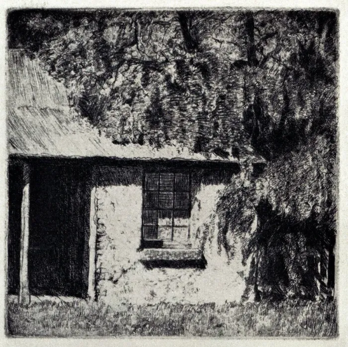Framed Print : Cottage, Clarendon Framed Print : Cottage, Clarendon
