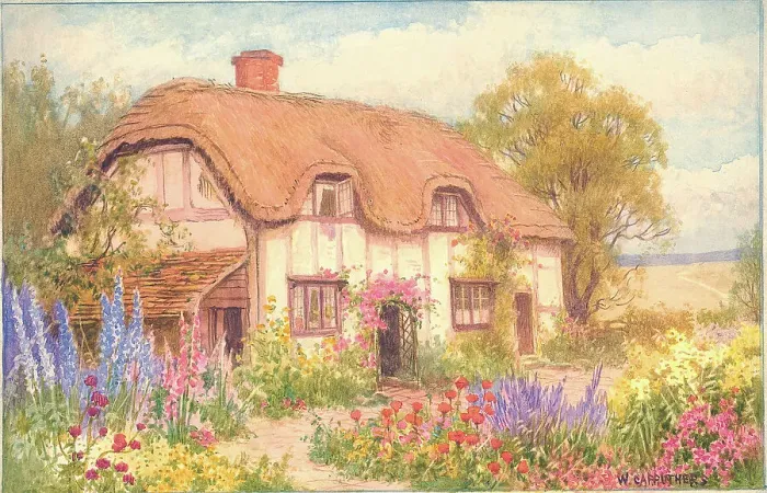 Framed Print : Cottage at East Hagbourne, Oxfordshire Framed Print : Cottage at East Hagbourne, Oxfordshire