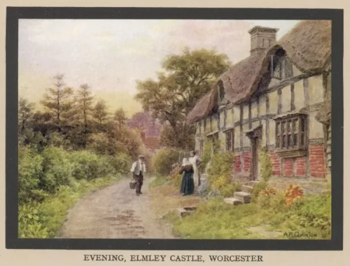 Framed Print : Cottage at Elmley Castle Framed Print : Cottage at Elmley Castle