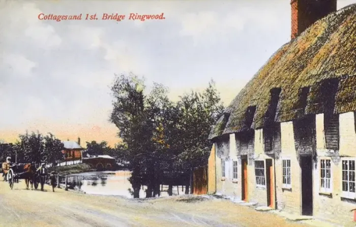 Framed Print : Cottage and the first bridge - Ringwood, Hampshire Framed Print : Cottage and the first bridge - Ringwood, Hampshire