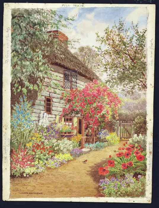 Framed Print : Cottage and Garden Framed Print : Cottage and Garden