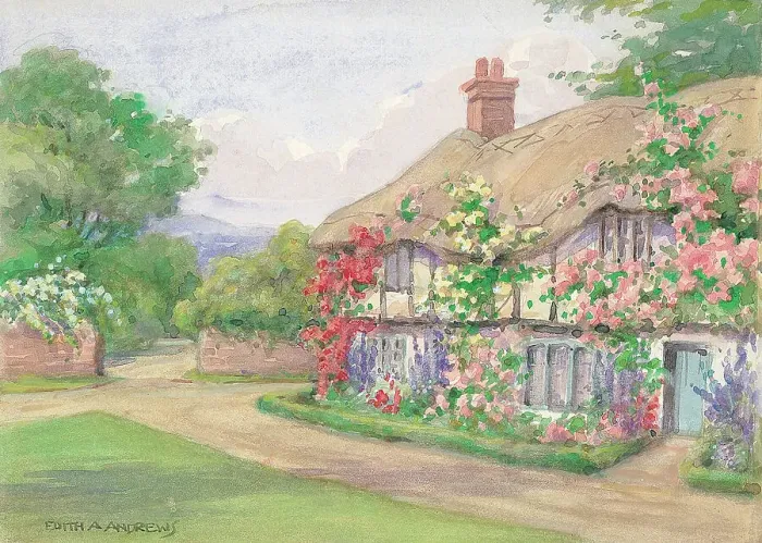 Framed Print : Cottage - Gardens Framed Print : Cottage - Gardens
