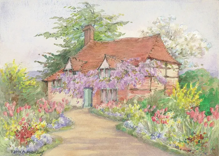 Framed Print : Cottage - Gardens Framed Print : Cottage - Gardens