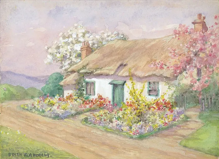Framed Print : Cottage - Gardens Framed Print : Cottage - Gardens