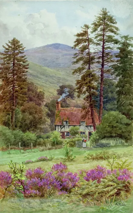 Framed Print : Cottage at Hindhead, Surrey Framed Print : Cottage at Hindhead, Surrey