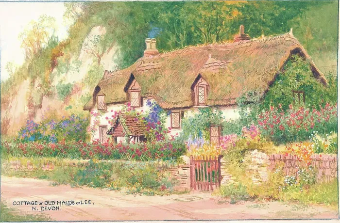 Framed Print : Cottage of Old Maids of Lee, North Devon Framed Print : Cottage of Old Maids of Lee, North Devon
