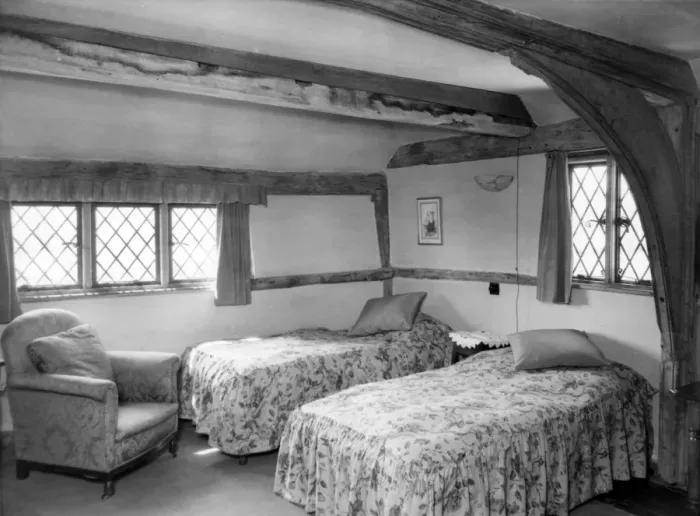 Framed Print : Cottage Twin Bedroom Framed Print : Cottage Twin Bedroom