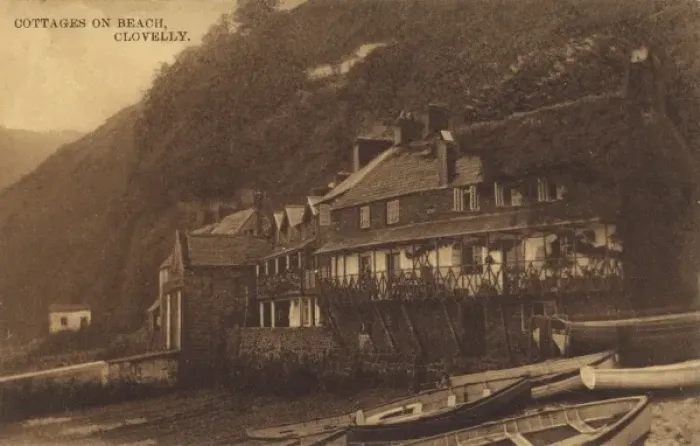 Framed Print : Cottages on the beach at Clovelly Framed Print : Cottages on the beach at Clovelly