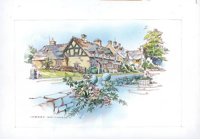 Framed Print : Cottages at Broadway, Cotswolds, Worcestershire Framed Print : Cottages at Broadway, Cotswolds, Worcestershire
