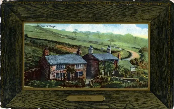 Framed Print : Cottages, Holme Village, Yorkshire