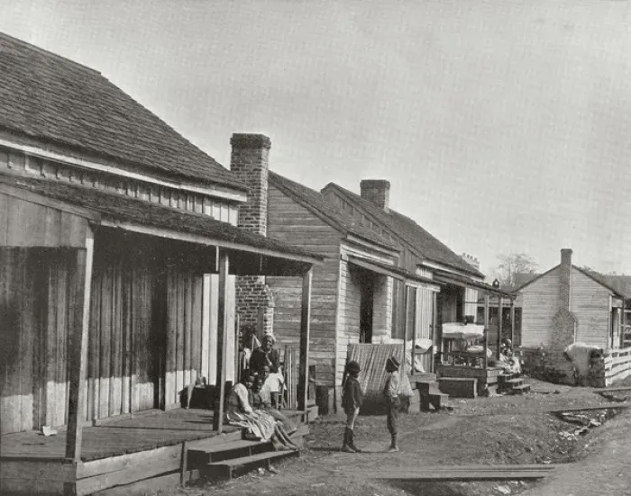 Framed Print : Cottages of Poor African Americans, Thomasville, Georgia, US Framed Print : Cottages of Poor African Americans, Thomasville, Georgia, US