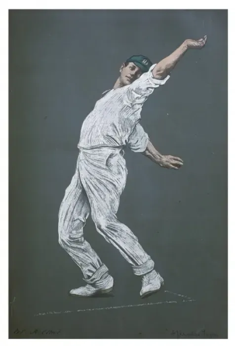 Framed Print : A Cotter - Cricketer Framed Print : A Cotter - Cricketer