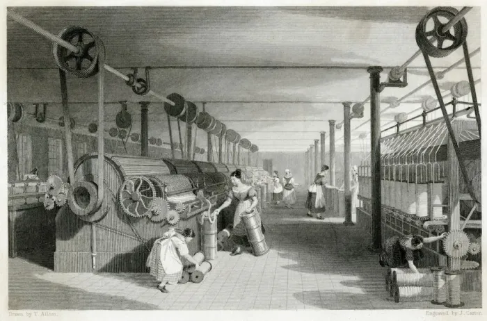Framed Print : Cotton Carding Machinery Framed Print : Cotton Carding Machinery