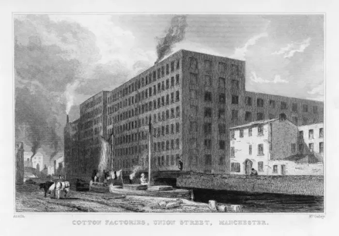 Framed Print : Cotton Mill / Union St / 1835 Framed Print : Cotton Mill / Union St / 1835