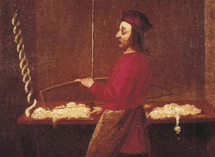 Framed Print : Cotton weaver, 17th c. Early Modern Era. Painting Framed Print : Cotton weaver, 17th c. Early Modern Era. Painting