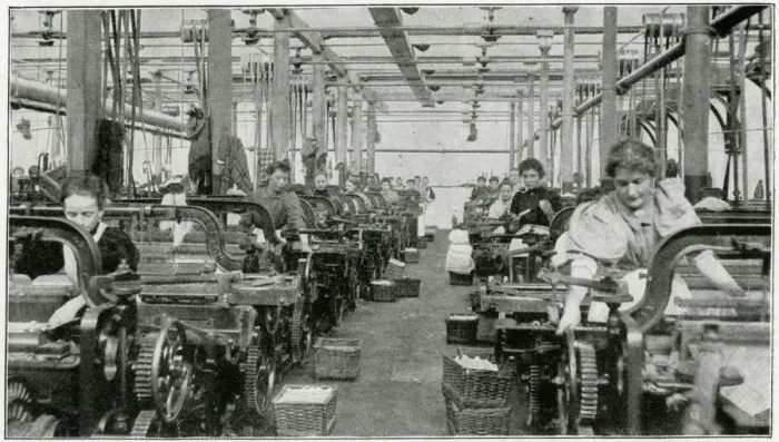 Framed Print : COTTON WEAVING 1902 Framed Print : COTTON WEAVING 1902