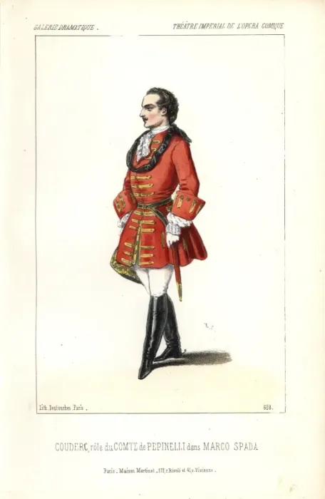 Framed Print : Couderc in uniform as the Comte de Pepinelli Framed Print : Couderc in uniform as the Comte de Pepinelli