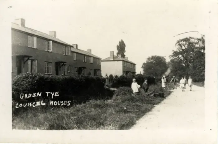 Framed Print : Council Houses, Green Tye, Herefordshire Framed Print : Council Houses, Green Tye, Herefordshire