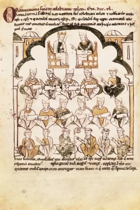 Framed Print : Council of Toledo (6th-7th c. ). Illustration Framed Print : Council of Toledo (6th-7th c. ). Illustration