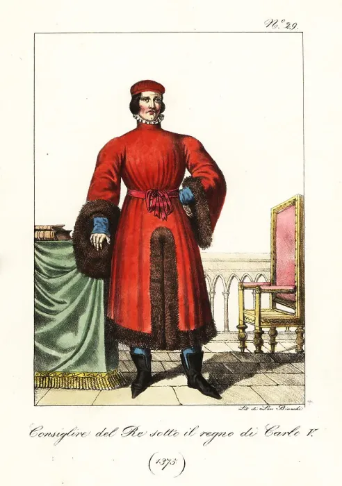 Framed Print : Counsellor to the French king, 1375 Framed Print : Counsellor to the French king, 1375