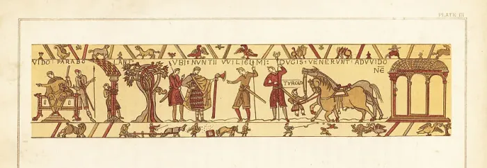 Framed Print : Count Guy I of Ponthieu and the arrival of messengers from Duke Framed Print : Count Guy I of Ponthieu and the arrival of messengers from Duke