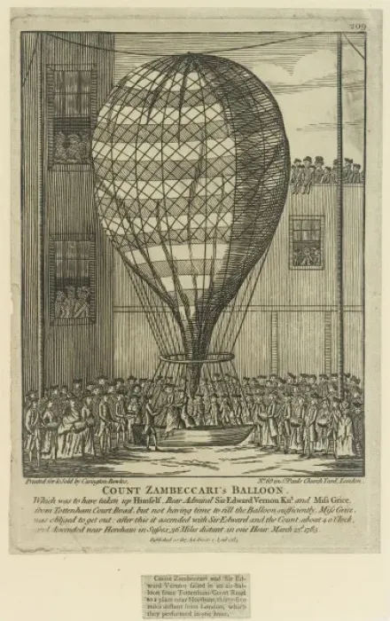 Framed Print : Count Zambeccaris balloon Framed Print : Count Zambeccaris balloon