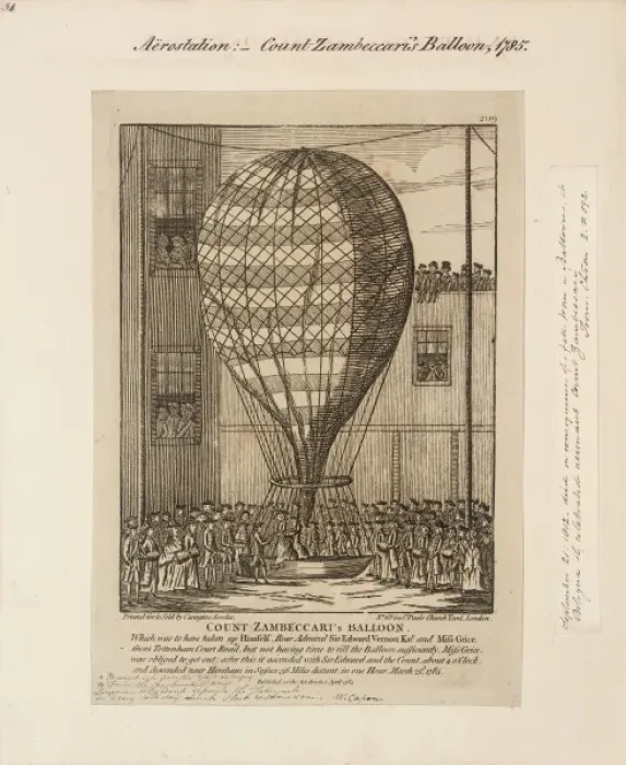 Framed Print : Count Zambeccaris balloon Framed Print : Count Zambeccaris balloon