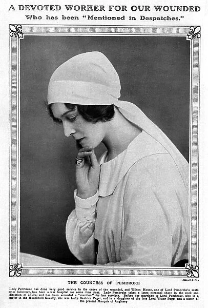 Countess of Pembroke as a nurse, WW1